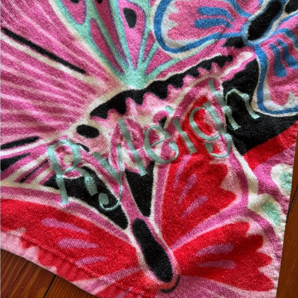 RYLEIGH embroidered personalized 3 beach towels summer anchors tie dye butterfly
